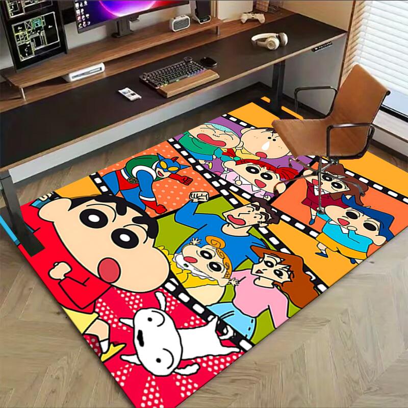 1pc Crayon Shinchan Adventure Carpet for Playroom Bedroom Living Room Sofa Home Decor,kids Game Area Rug Non-slip Floor Mat Y728129