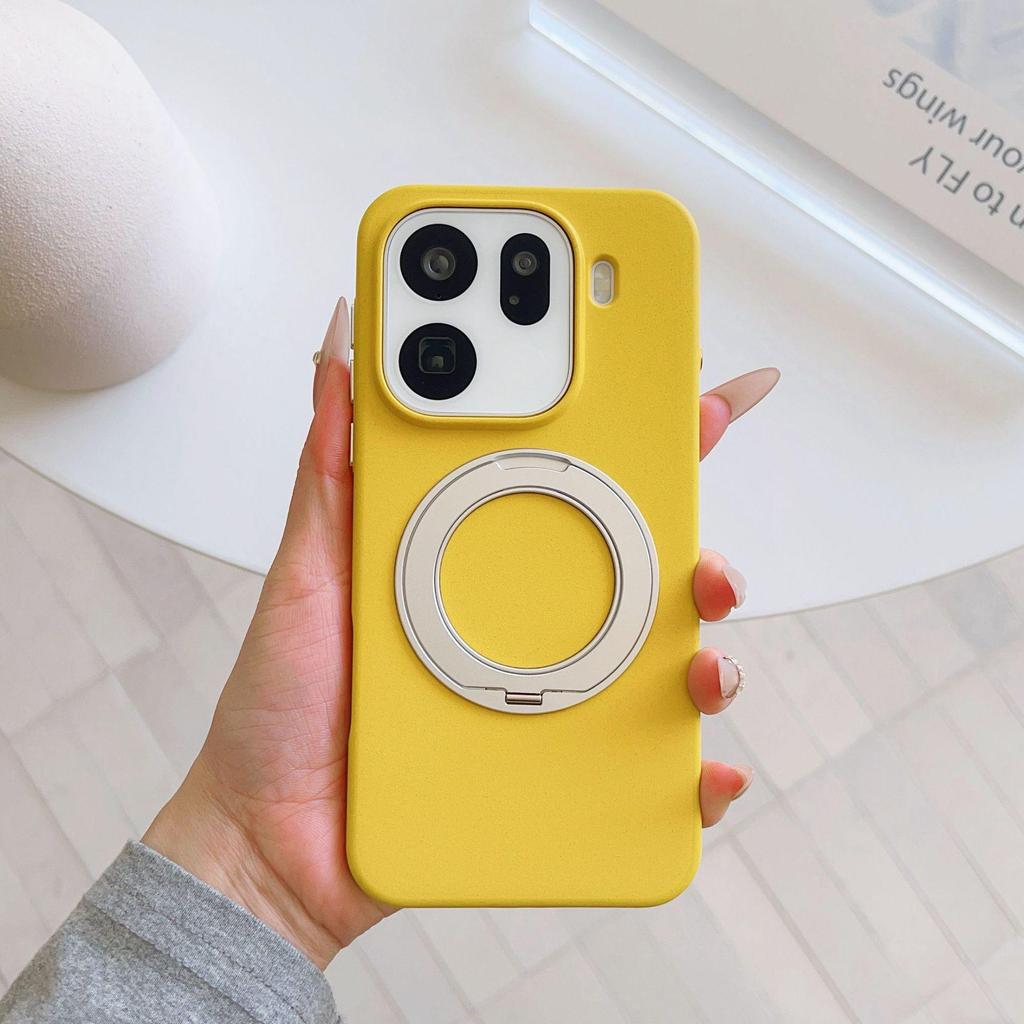 OPPO Find X9U Sandstone Magnetic Alloy Bracket Protective Phone Case