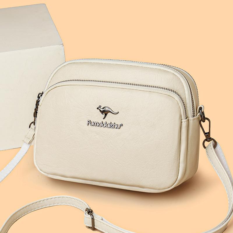 Enaxlad Crossbody-väska - Enkel och Avslappnad Stor Kapacitet Trelagers Damväska