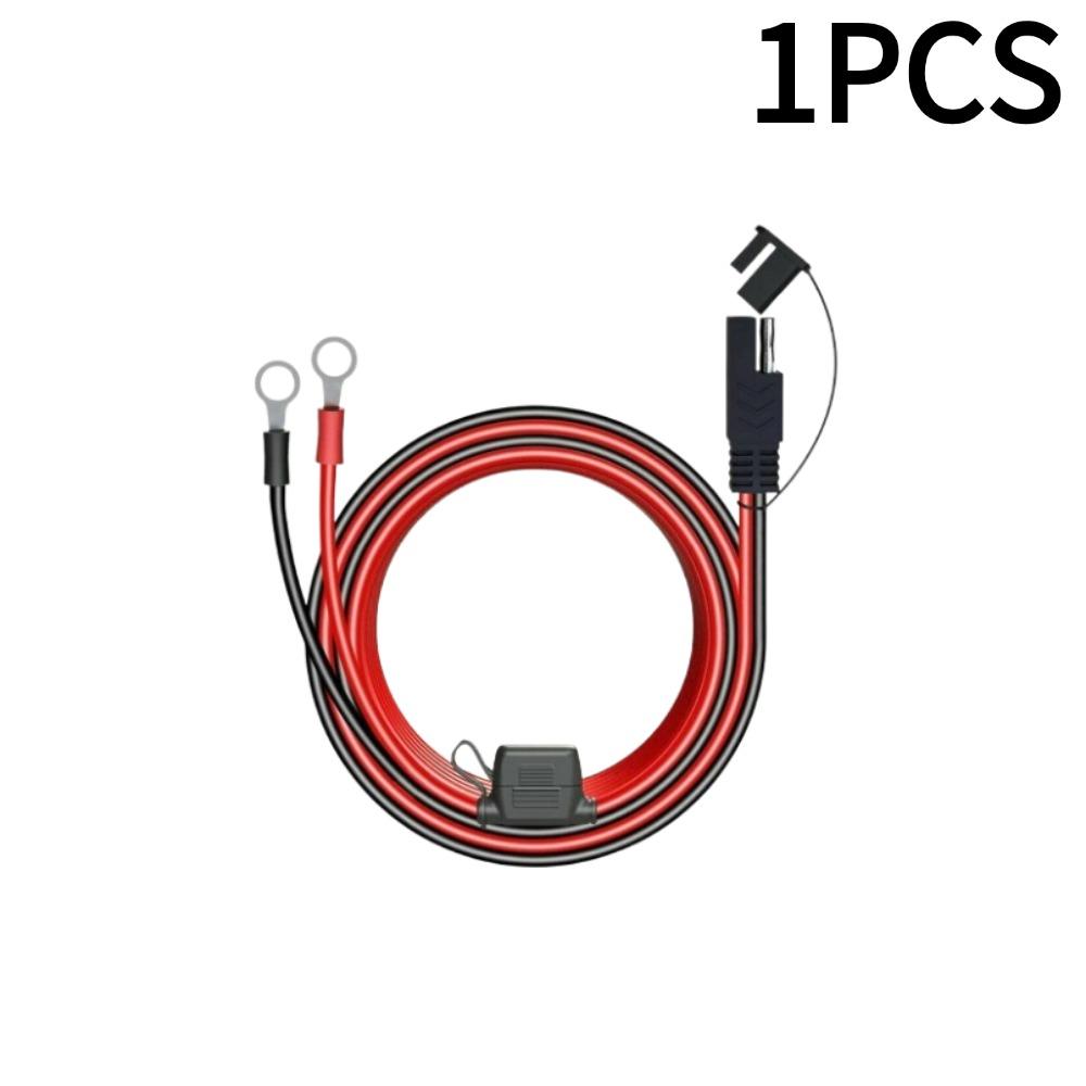 16AWG SAE 2-Pin Schnellverschluss zu O-Ring-Klemme Kabelbaumverbinder mit 10A Sicherung für Batterieladegerät Kabelverbinder