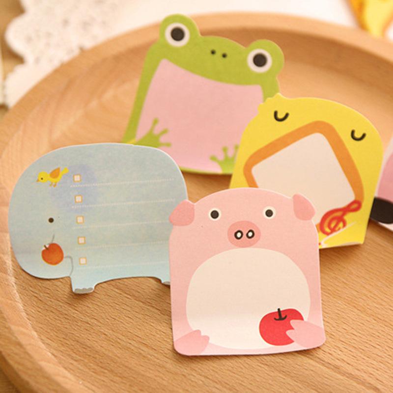 Cute Animal Series Memo Pad Sticky Notes Bookmark Point It Sticker Paper office School Supplies Writing Pads Notebooks