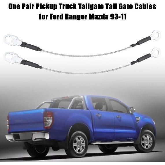 Truck Tailgate Cable,Tailgate Cables One Pair Pickup Truck Tailgate Tail Gate Rear Support Cable Strap for Ford Ranger Mazda 1993-2011