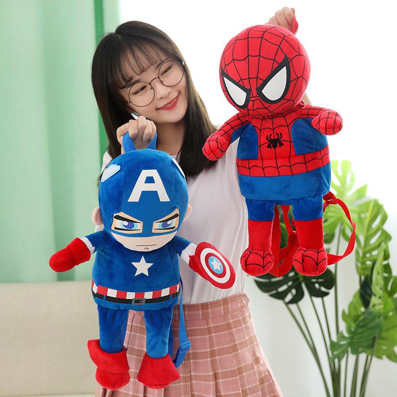 Avengers Spider-Man Plush Doll Kids' Anime Backpack