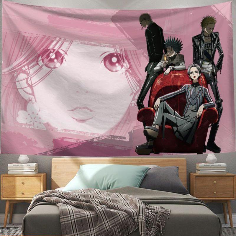 NANA Anime Collage Character Tapestry Living Room Bedroom Esports Room Wall Hanging Japanese Punk Style Home Decoration