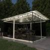 VidaXL Gazebo with Mosquito Net and Lights Garden Belvedere Outdoor Pavilion Reception Tent Marquee Barbecue 3070315