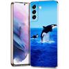 Phone Case For Samsung Galaxy S24 Ultra S23 FE S22 S20 S21 5G S10 S9 Plus S10E S8 Clear Orca ocean lovely killer whale Cover