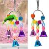 Pet Bird Bell String Chain Parrot Bite Zabawka do żucia Wisząca dekoracja klatki