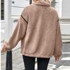 Women's Fashionable And Comfortable Regular  Thick Collar Coat Top Plush Warm Coat