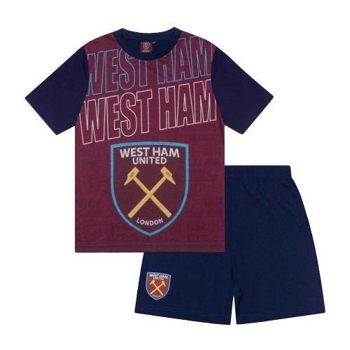 West Ham United FC Boys Di Canio 10 Sublimated Short Pyjama Set