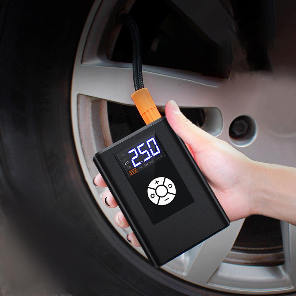 120W 40L Min 2.5 Inch Digital Display Screen Cordless Car Air Pump Car Bicycle Tire Air Pump Portable Multifunctional