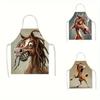 1pc, Creative Pony Pattern, All Seasons Apron, Kitchen and Home Use for Men and Women, Practical