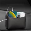 PU-Leder Auto-Organizer-Tasche Zum Sammeln Tasche Karten Telefon Schlüssel Klebekasten Selbstklebend Auto-Aufbewahrungstasche