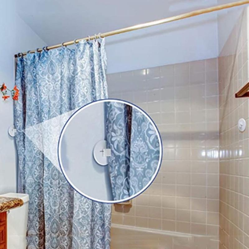 Pack of 10 Shower Splash Guards Clip Windproof Self Adhesive Shower Curtain Clip Bathroom Curtain Weight Clip Clamps