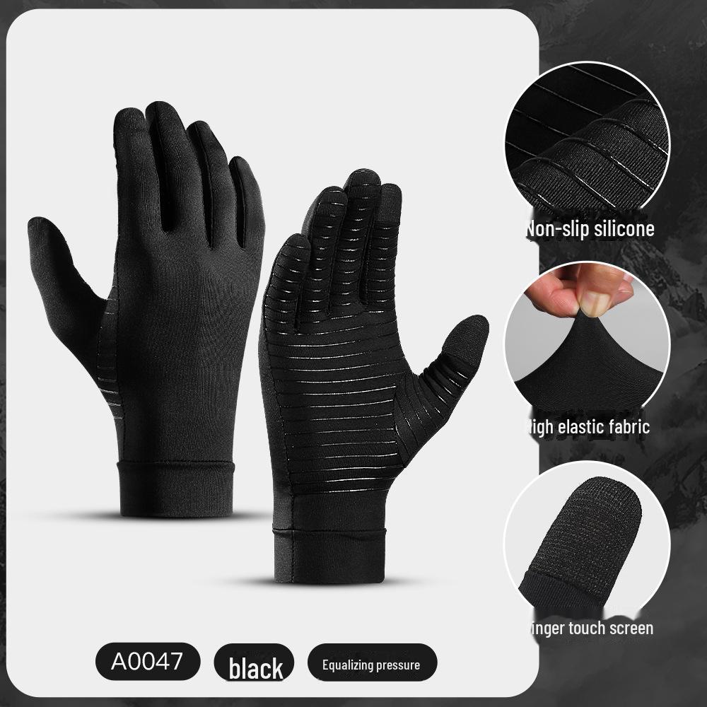 Cross-Border Health Care Rehab Half-Finger Anti-Slip Breathable Cotton Gloves
