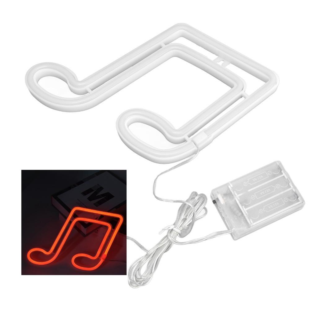 Dual Power Supply LED Neon Sign Light Music Note Neon Lamp Easy To Install Neon Light  Christmas