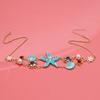 Sea Series Shell Starfish Necklace Zinc Zinc Alloy Rhinestone Pearl Starfish Beach Bracelet  Vacation