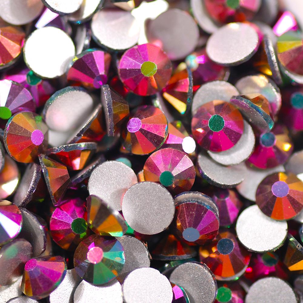Super Flash Crystal Colored Diamond Nail Glass Diamond, Guomao Flat Bottom A Diamond, Mobile Phone Case Diy Filling Accessories.