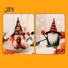 Striped Pointed Hat Gnome Halloween Gnomes Plush, Handmade Decoration, Dwarf Elf Ornaments for Witch Pumpkin Decor Tiered Tray Home Table Holiday
