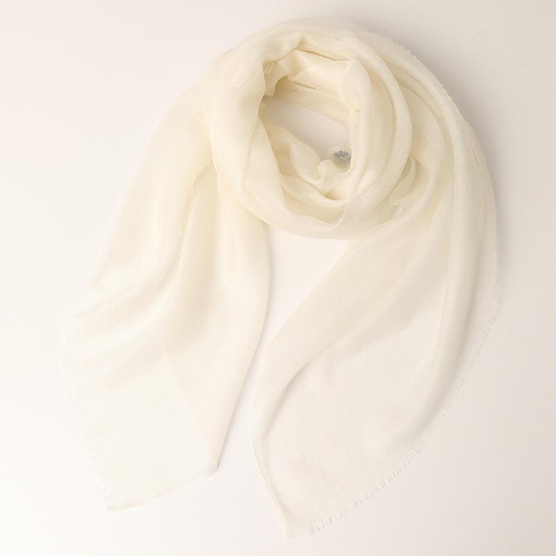 Light and thin ring velvet women's cashmere square scarf plain spring and summer new models can wear 200 scarves