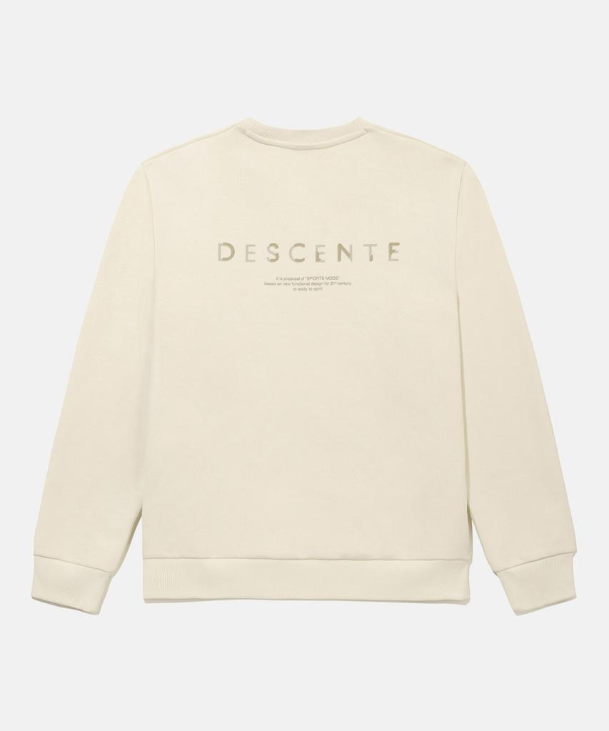 DESCENTE Sports Terry Wording Logo Sweatshirt Ivory Sr123Uht11 (A Type)
