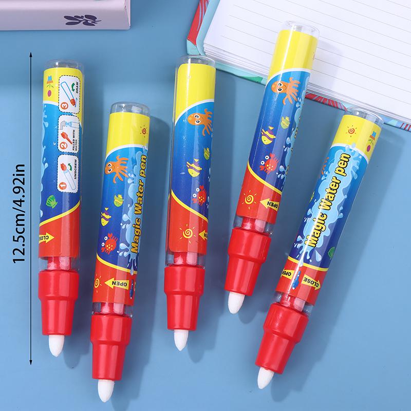5 Bucăți Pix Magic pentru Desen cu Apă Jucărie Pix Copil Pictură Apă Covoraș pentru Scris cu Apă Pixuri pentru Mâzgălit Instrument de Rezervă Jucărie Educațională pentru Copii