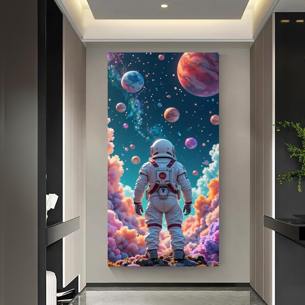 Fantasy Space Astronaut Rocket Kids Birthday Party Decorations Background Supplies Cartoon Cosmic Planet Photography Backdrop