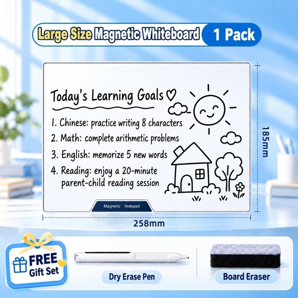 Magnetic Whiteboard Lightweight Frame Erasable Drawing Board Dry Erase White Board Home Teaching