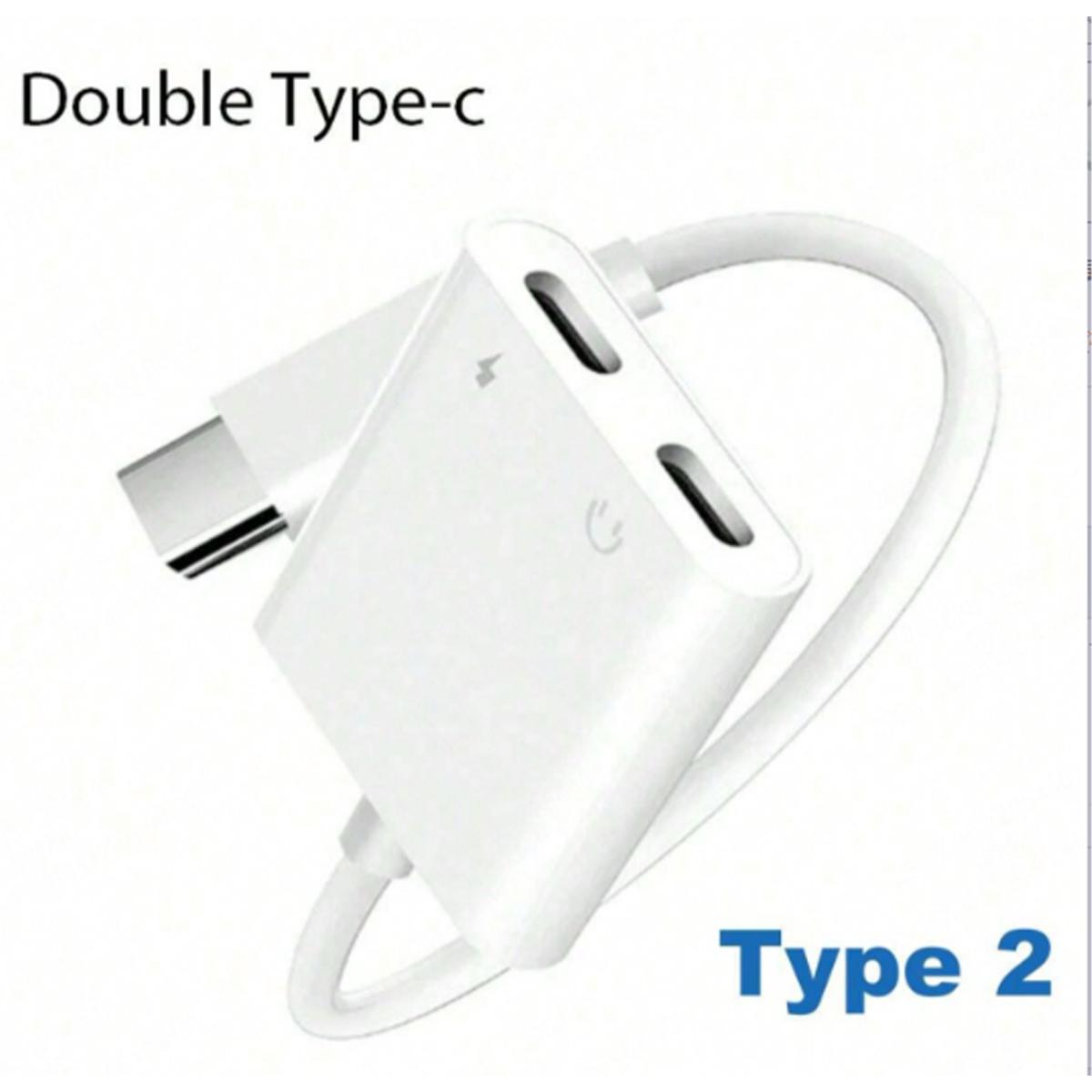 

2 в 1 USB-C в 3,5 мм аудио конвертер двойной тип C зарядный адаптер разветвитель разъем для iPhone 16 15 Huawei Xiaomi Samsun