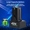 Clé à chocs électrique 90Nm 3/8 pouce Clé à cliquet sans fil avec lumière LED Rechargeable 8000mAh 110-220V Outil électrique 42V
