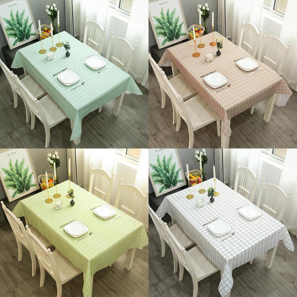 Waterproof Peva Tablecloth With Fresh And Beautiful Plaid Pattern**