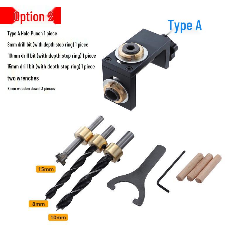 3-in-1 Woodworking Punch Locator & Round Tenon Tool