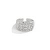 Men's New Natural Texture Alloy Ring Hip Hop Fashion Design Sense Versatile Hand Jewelry