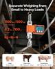 Digital Crane Scale, 1100 lbs/500 kg Max Capacity, Heavy Duty Industrial Hanging Scale with Cast Aluminum Case & LCD Display, 100 g Division & 3 Unit