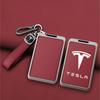 Leather Car Smart Remote NFC Card Key Cover Case Holder Shell Bag for Tesla Model 3 Model Y Protector Auto Keychain Accessories
