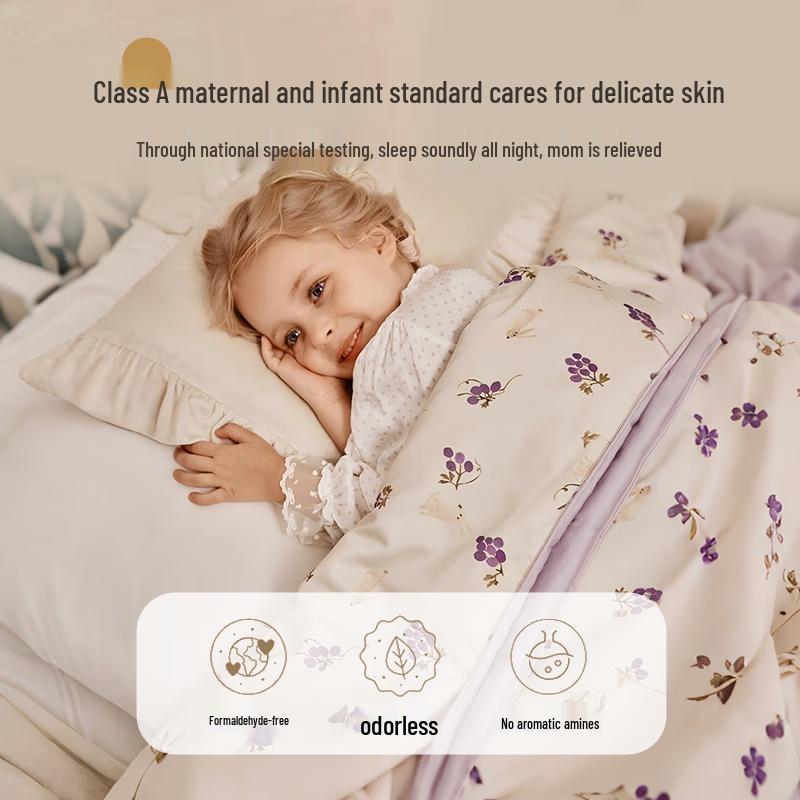 YEEHOO Baby & Kids A-Grade 60-Count Cotton Tussah Silk Quilt