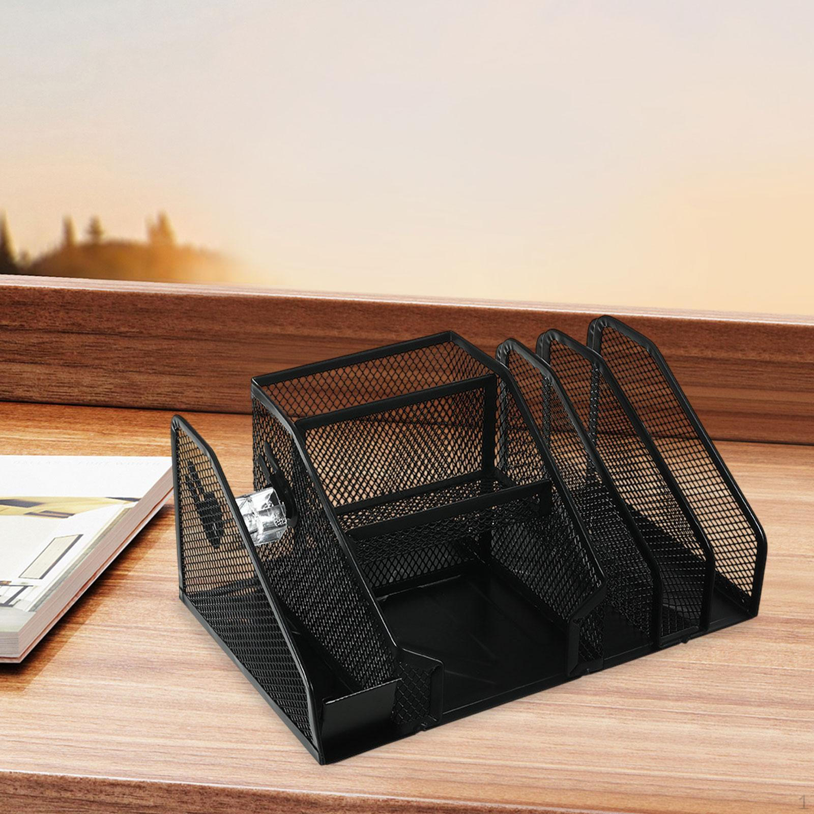 

Сетчатый органайзер для офиса с 7 отделениями Tidy Caddy Pen Holder Multifunctional