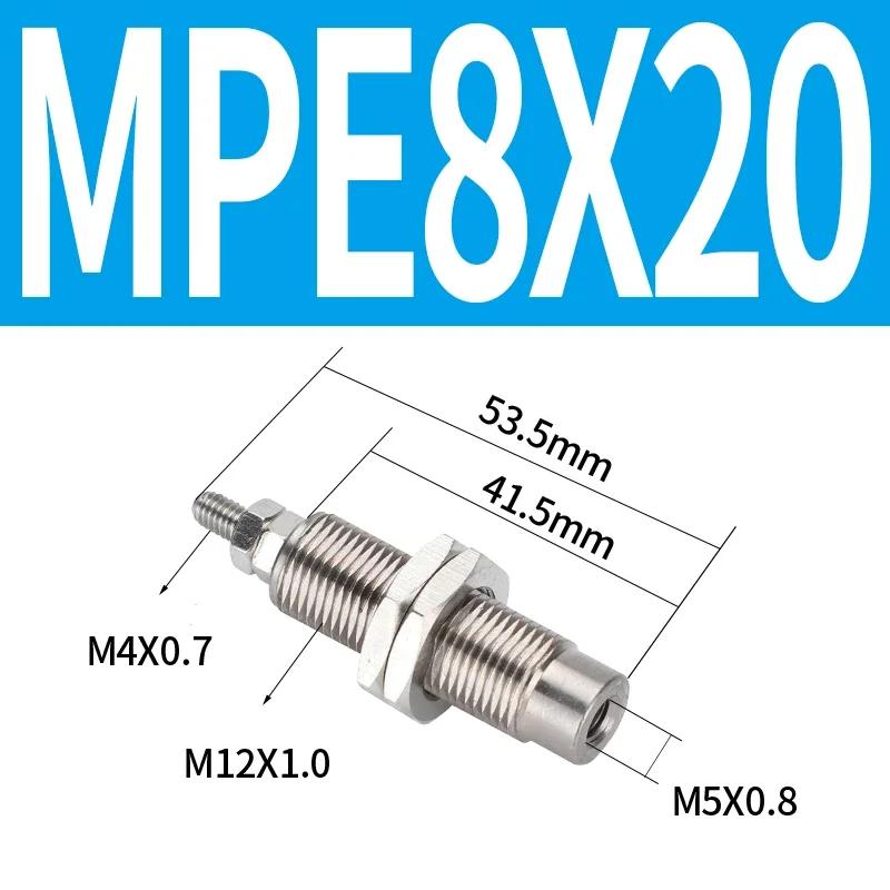 MPE Series Bore 4/6/10/15mm, Stroke 5/10/15/20mm-B Miniature Male Threaded Micro Single Action Spring Cylinder
