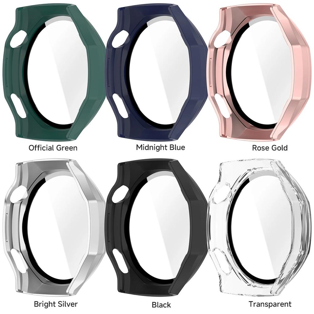 PC  Cover 2in1 Shell+tempered Glass Film Protective Case For Huawei Watch GT 6 Pro 46mm Full Screen Protector Case GT6 Pro 46MM