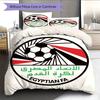 Egypt National Football Logo Pattern Bedding Home Decoration Birthday Gift (1 * Duvet Cover + 2 * Pillowcase, Without Core),fan Merchandise.