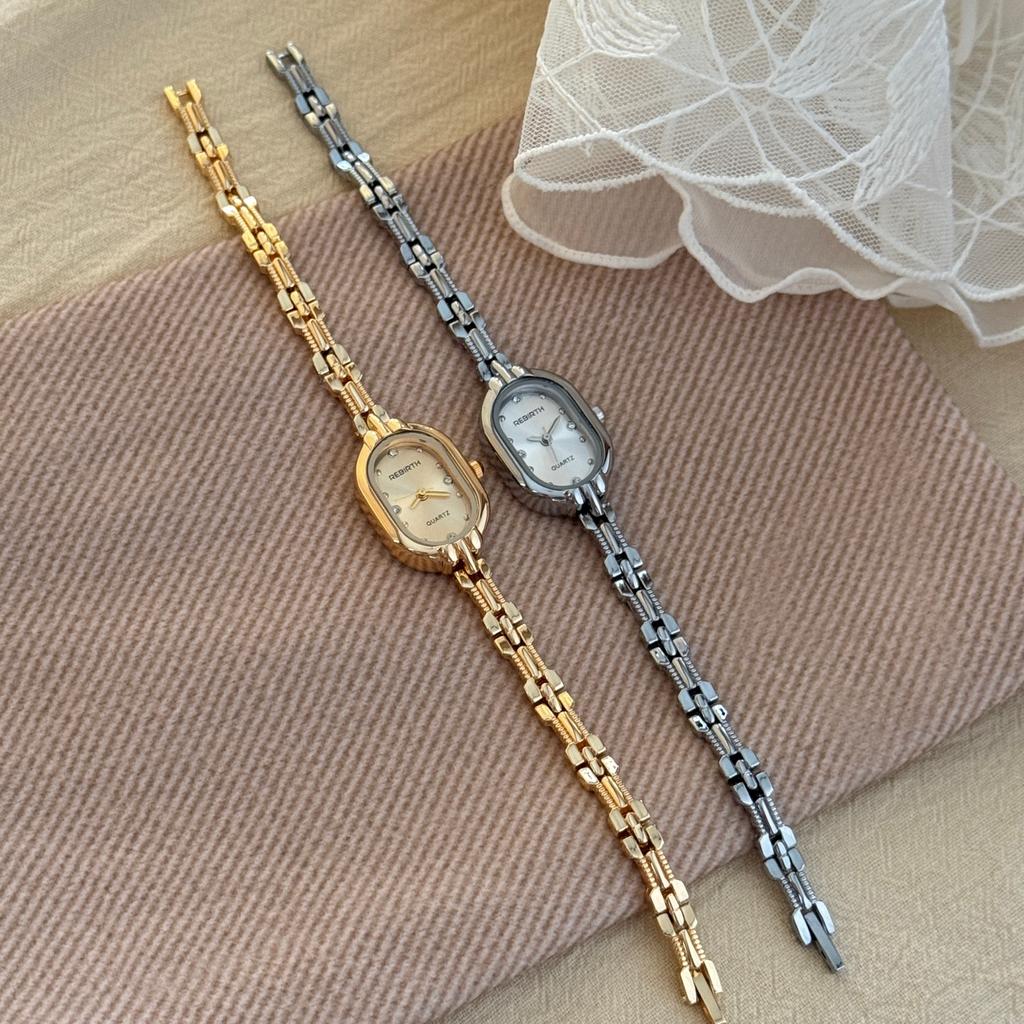 Retro Small Oval Dial Woman Watches Luxury Golden Bracelet Quartz Watches for Women Original Ladies Wristwatch reloj mujer lujo