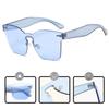 Fashion Sunglasses For Women Men Rimless Lens Gray Pink Yellow Blue Brown Eyewear Uv400 Sun Glasses