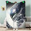 Classic Alien Film Space Horror Movie Throw Lightweight 240g Flannel Blanket Soft Skin-friendly for Summer Cooling