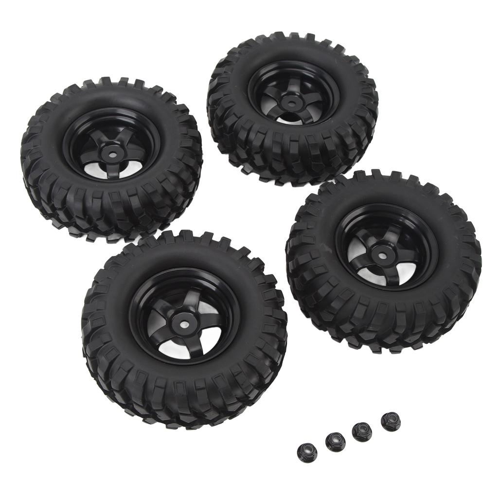 4pcs 1.9in RC Wheel Rims Tires Set For 1 10 RC Crawler Car Universal RC Crawler Wheel Rims Rubber Tires RC Accessories