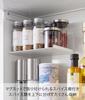 Yamazaki Jitsugyo Open Front Concealable Seasoning Rack White W38 X X Tower Large Capacity Next To Stove Kitchen Rack Guards Against Dirt 2009