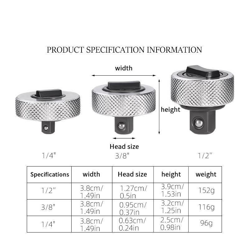 3pcs Mini Ratchet Wrench Set 1/4 3/8 1/2 Inch Drive Palm Size Adjustable Ratchet Wrench Set for Mechanical Repair DIY