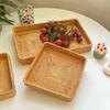 Handgefertigter Rattan-Fruchtkorb Haushaltsaufbewahrungskorb Esstisch Frühstückssnack Brot Süßigkeiten Teller Handgewebter Tablettkorb
