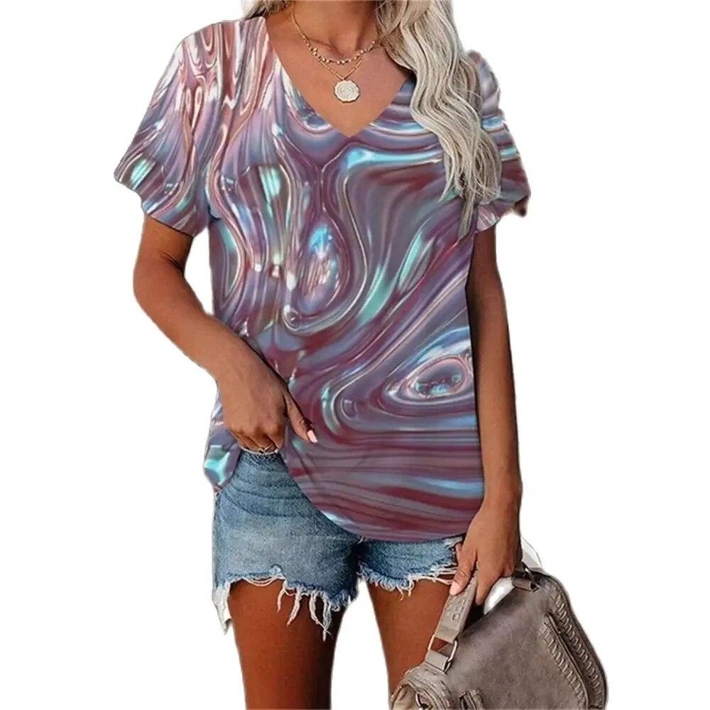 Забавная универсальная повседневная винтажная сексуальная модная женская футболка — фото 5