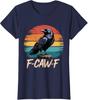 Retro F Caw F Black Bird Crow Funny Crow Cawing Ladies' Crewneck T-Shirt