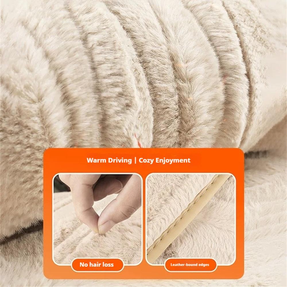 2PCS Car Seat Heating 12v Vehicle Heated Seat Cover Winter Fluffy Seat Cover Car Heater Cushion Pad Universal