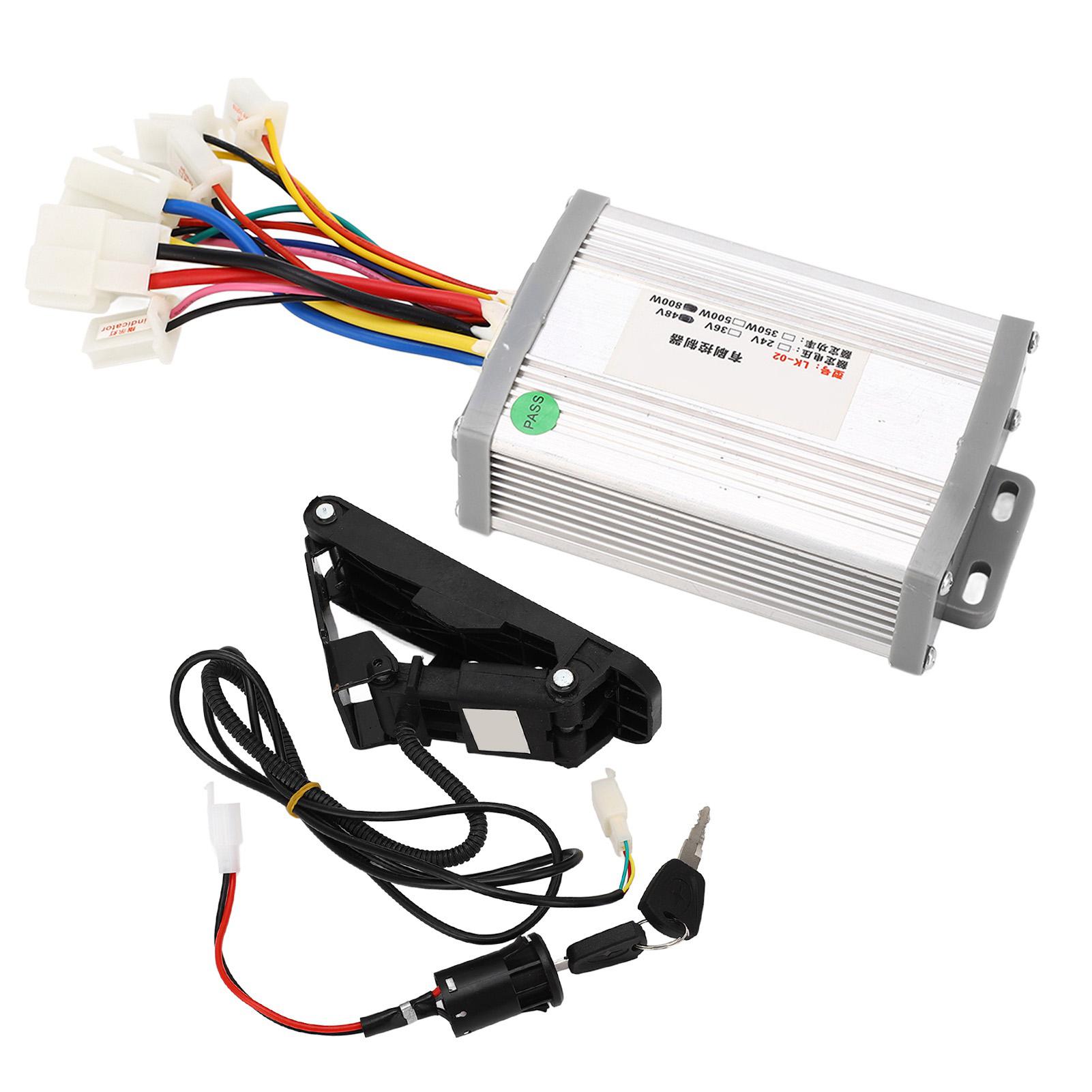 

48V 800W Speed Motor Controller and Throttle Pedal with Lock Keys for Electric Bike Scooter